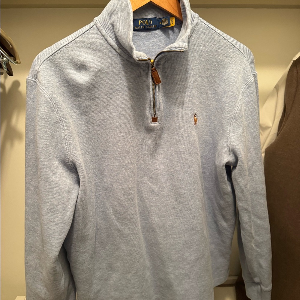 Ralph Lauren light blue 1/4 zip. Men medium
